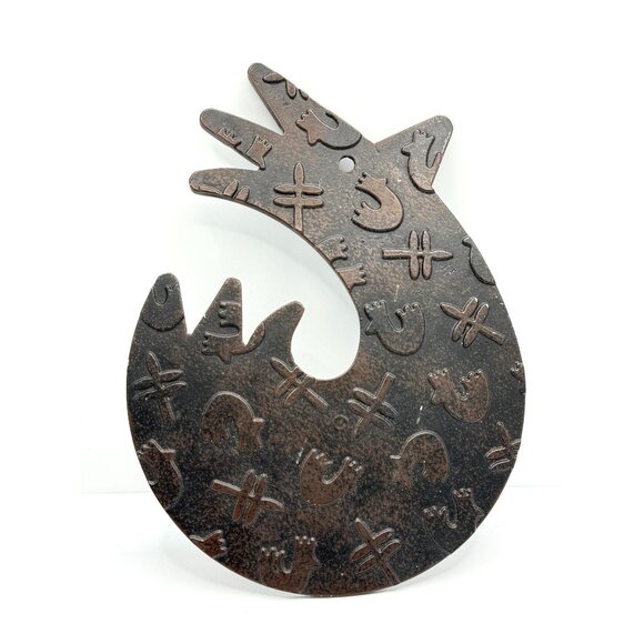 Rustic Metal Chicken Trivet 10" Decorative Farmhouse Kitchen Table Decor - Picture 2 of 7